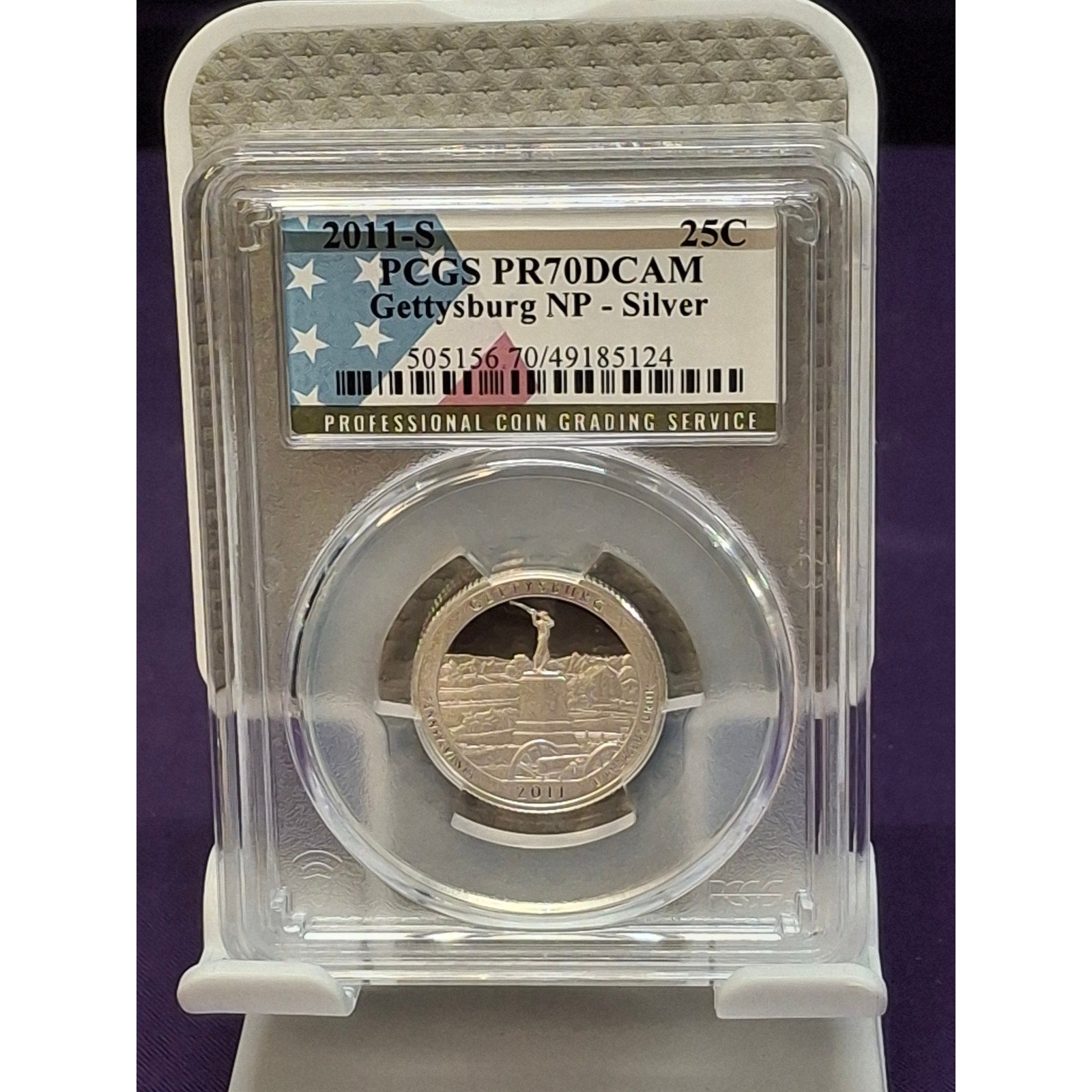 2011-S Silver Gettysburg Quarter NP PR70DCAM