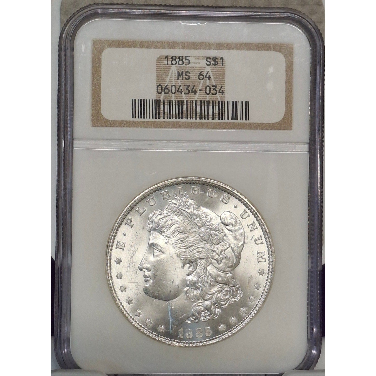 1885 MS64 Morgan Dollar in Soapbox Holder