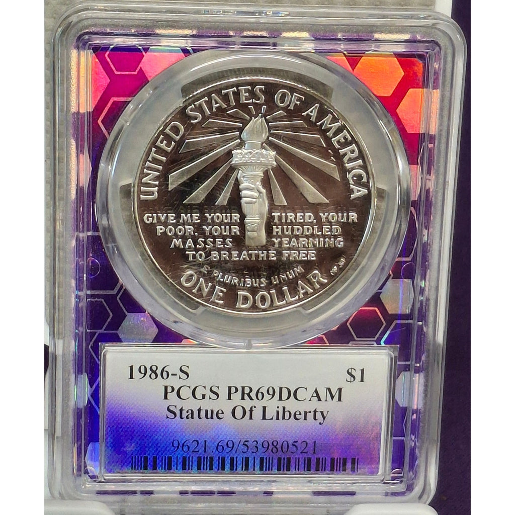 1986-S PR69DCAM Silver Statue of Liberty Commemorative Dollar