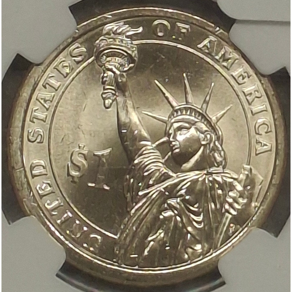 2007 Missing Edge Letter Mint Error MS64 George Washington Dollar