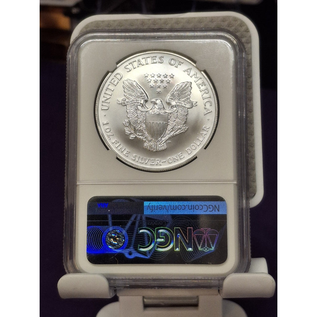 2002 American Silver Eagle Coin - NGC MS69