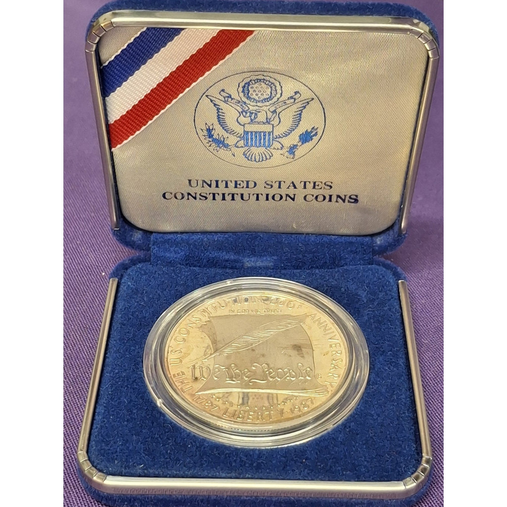 1987 US Constitution Bicentennial 90% Silver Dollar TONED