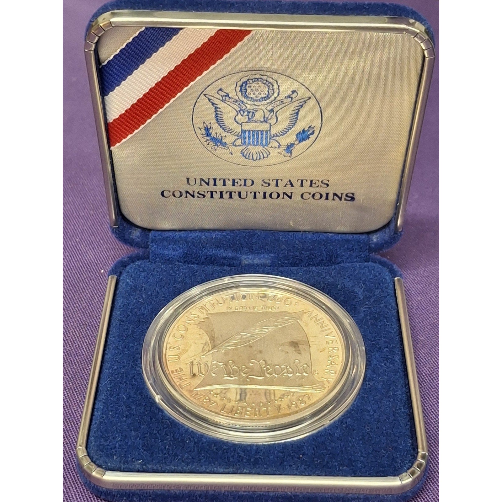 1987 US Constitution Bicentennial 90% Silver Dollar TONED