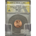2009 FS-801 DDR-043 MS63RD Mint Error Formative Years Penny