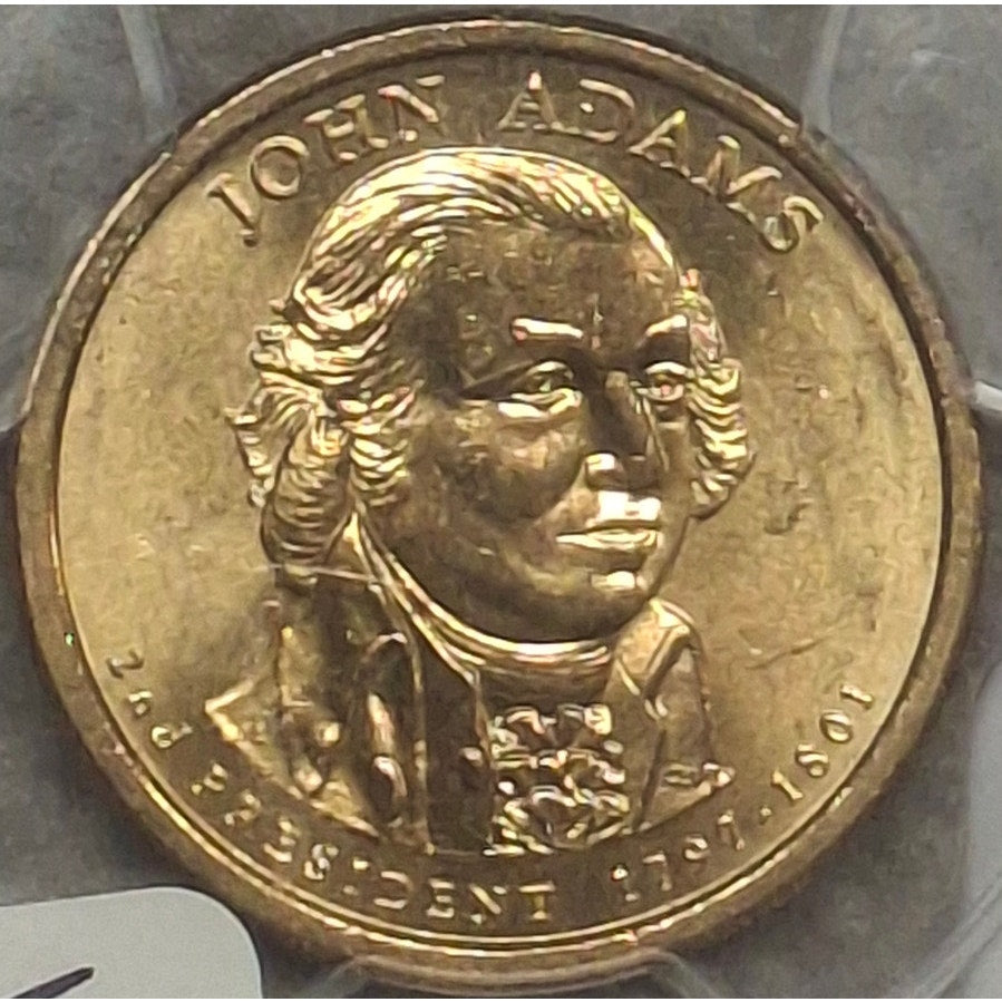 2007-P Double Edge Lettering Mint Error MS65 John Adams Dollar