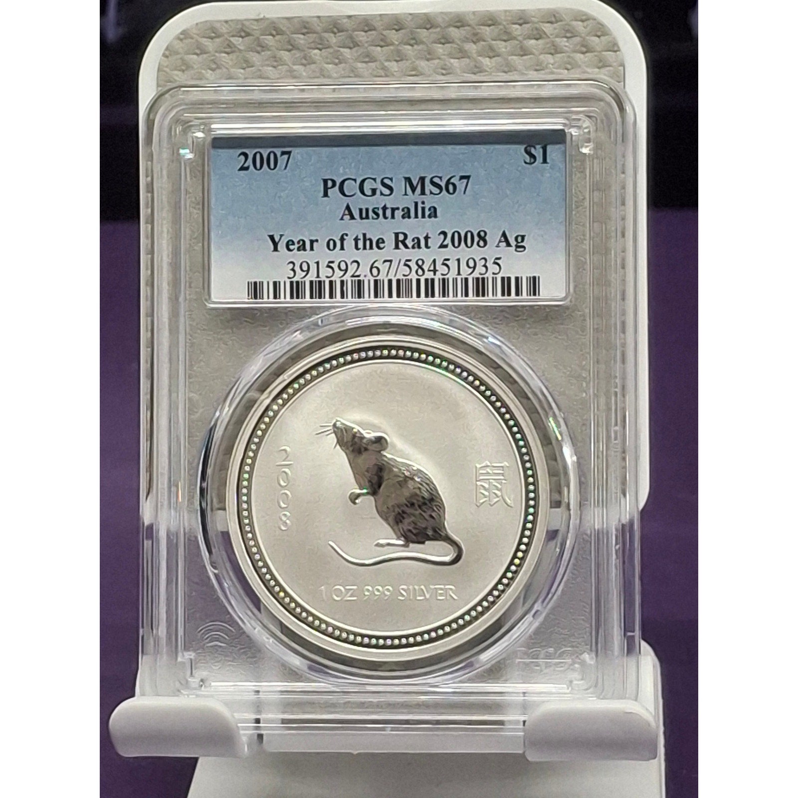 2007 Australia Year of the Rat MS67