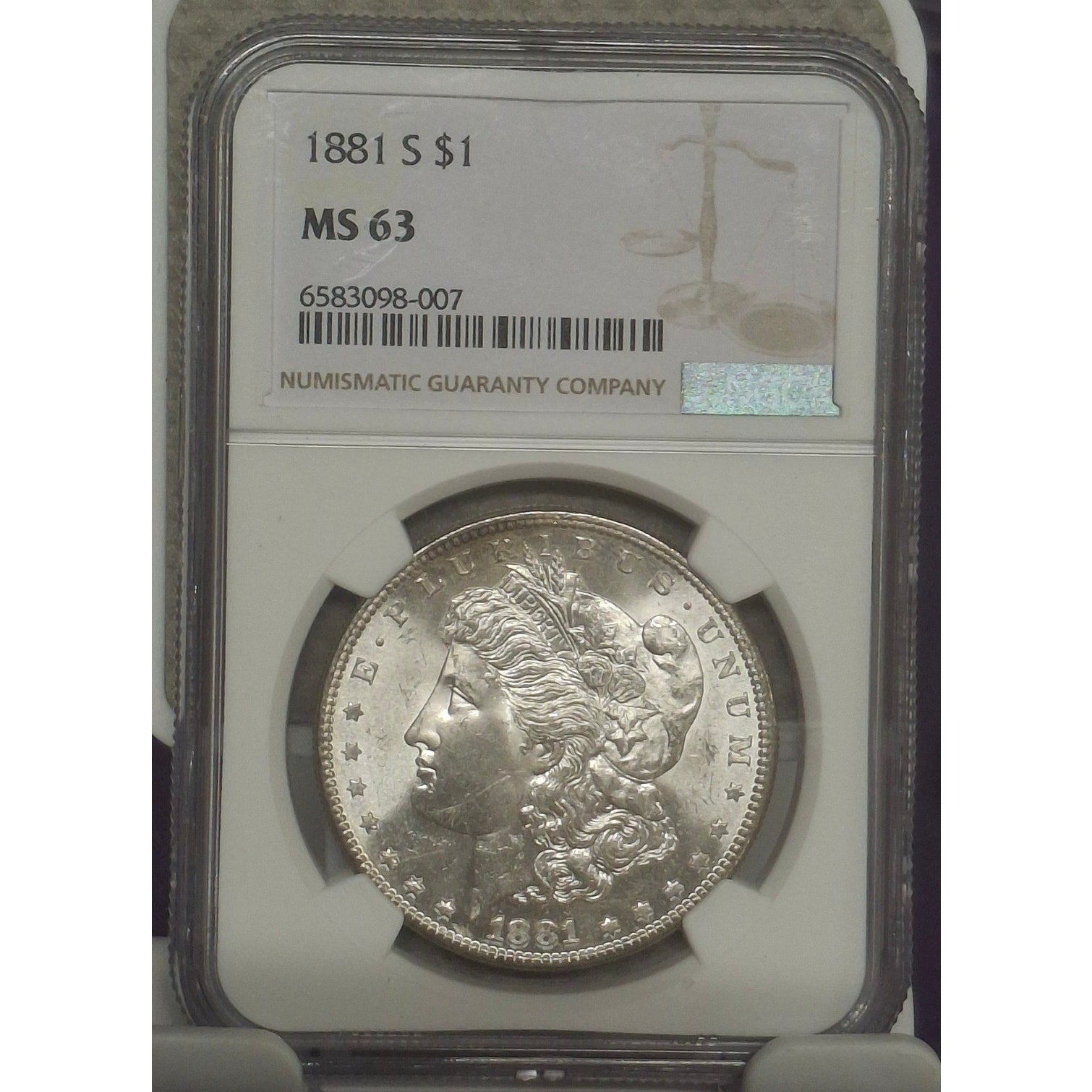 1881-S MS63 Morgan Dollar