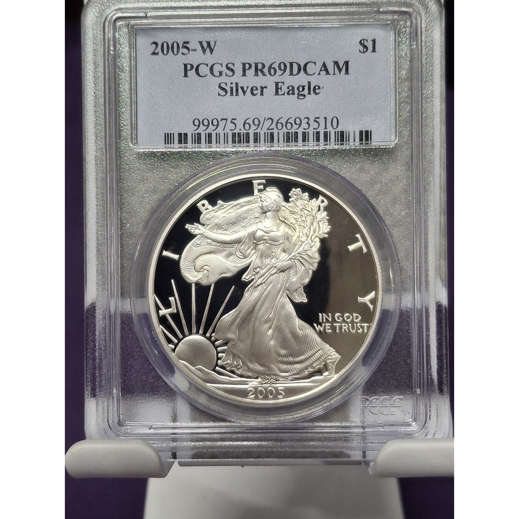 2005-W American Silver Eagle PR69DCAM PCGS Classic Blue Label
