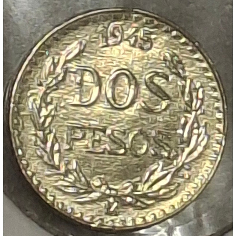 1945 Dos Peso Privately Minted (14k Gold)