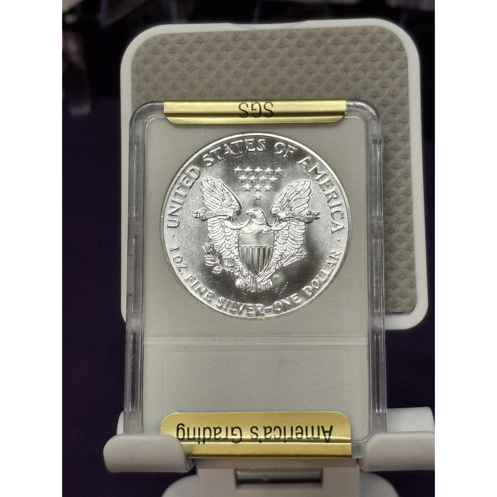 1987 American Silver Eagle (3rd party graded) 1 Oz .999 Silver!