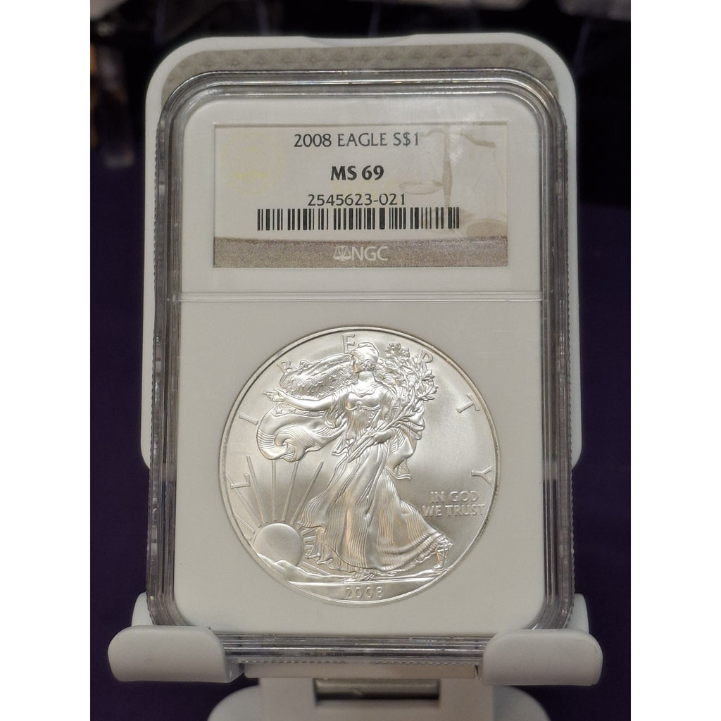 2008 American Silver Eagle Coin - NGC MS69
