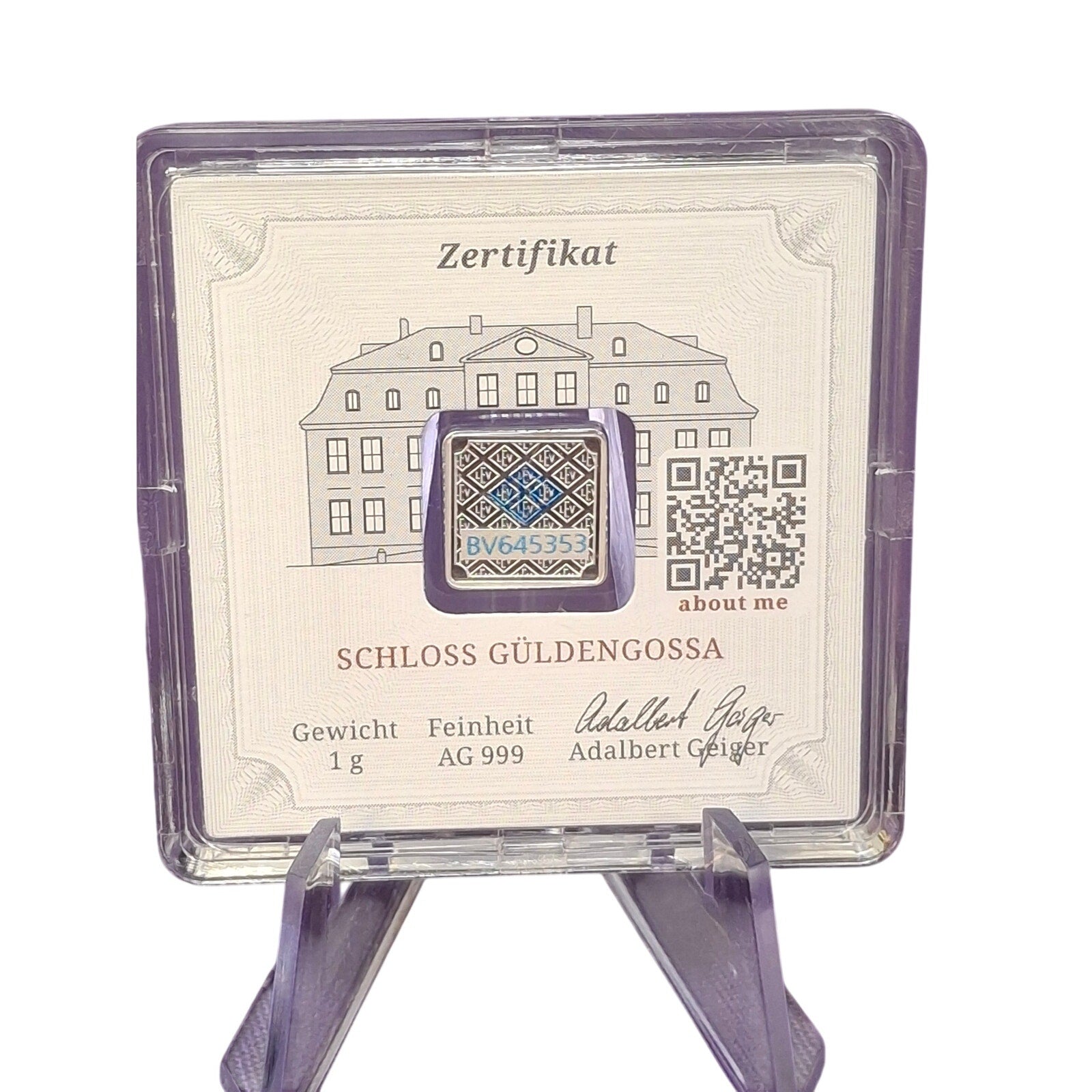 1g Geiger Premium Silver in Assay