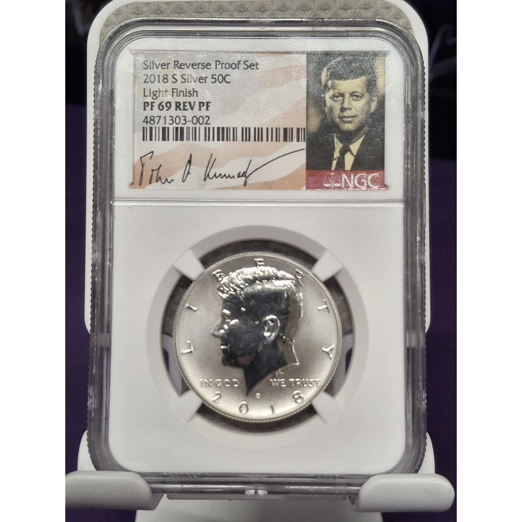 2018-S Kennedy Silver Half Dollar - NGC PF69 Reverse Proof