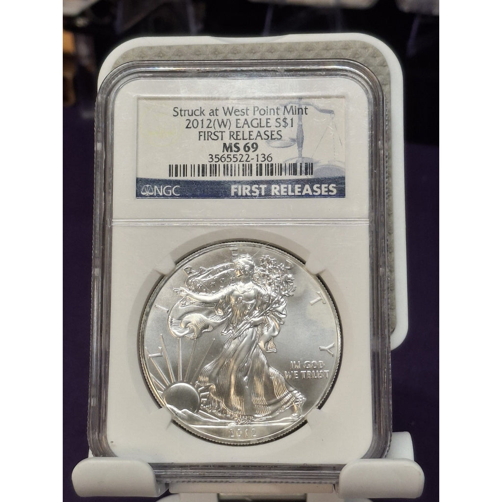 2012 W SILVER EAGLE $1 NGC MS69 FIRST RELEASE