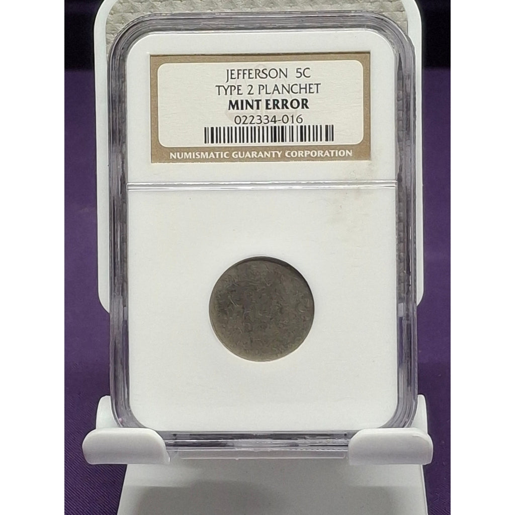 Jefferson Nickel Type 2 Mint Error