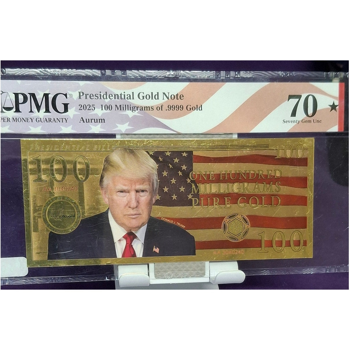 Trump Gold Note PMG70*