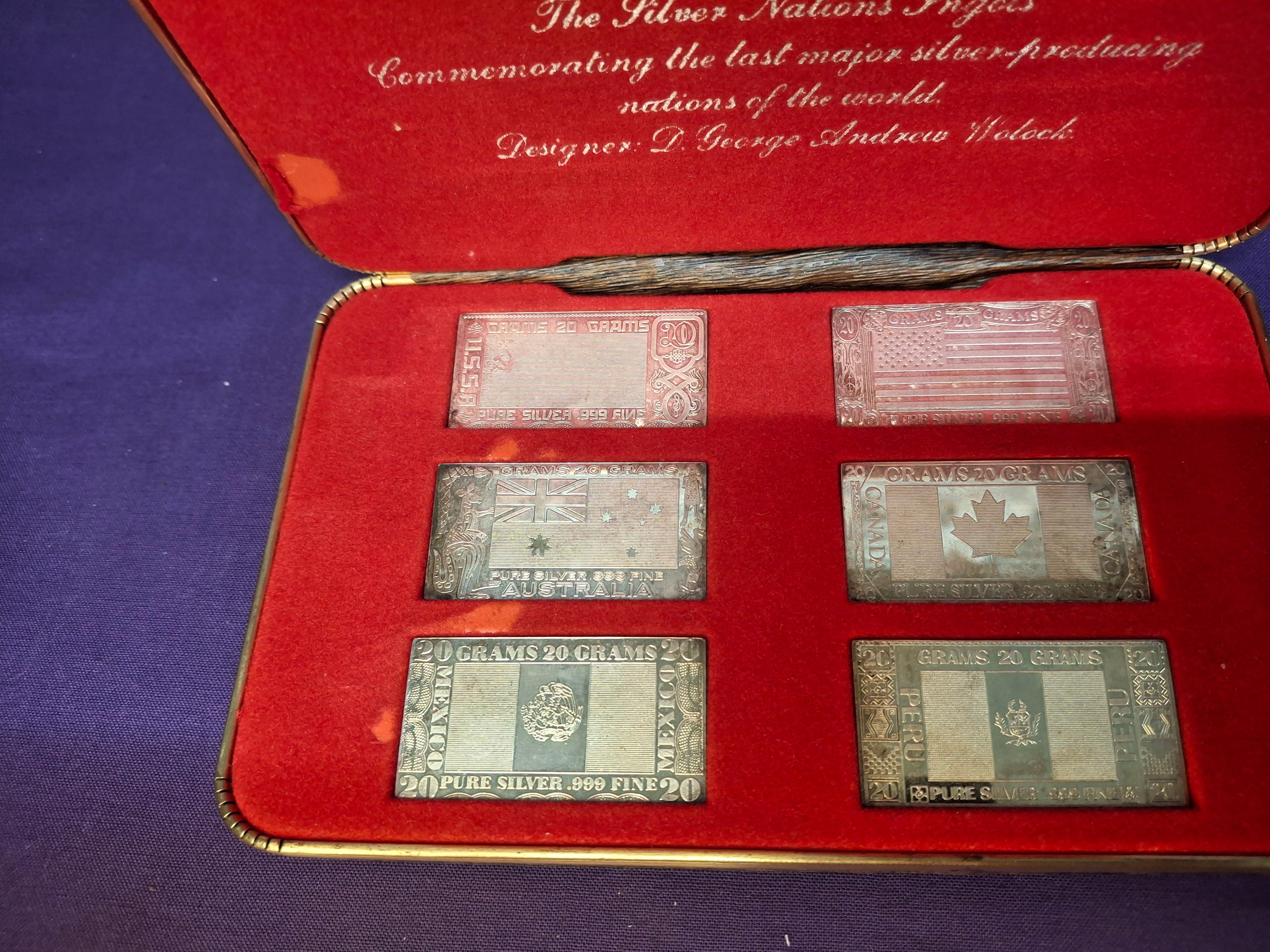 1973 6pc Silver Flag Set (20g)