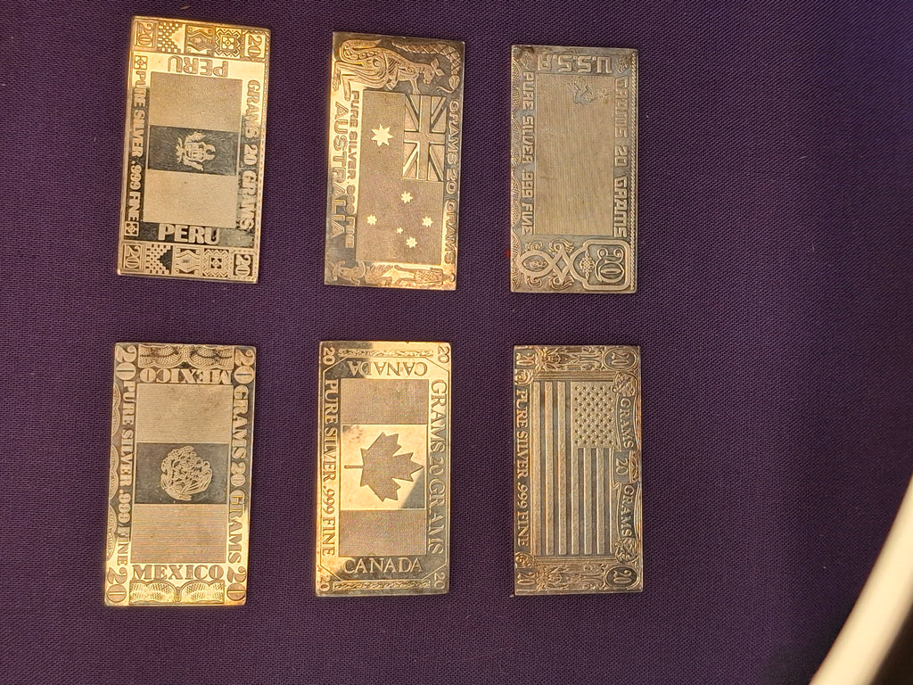 1973 6pc Silver Flag Set (20g)